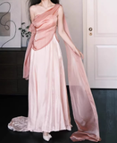 Charming Prom Dress One Shoulder Pleated Gala Dress Formal Dress Evening Dress HZ0319
