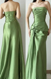 Minimalist Prom Dress Strapless Pleated Gala Dress Evening Dress Formal Dress HZ0319