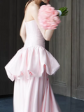 Cute Prom Dress Light Pink V-neck Pleated Gala Dress Evening Dress Formal Dress HZ0319