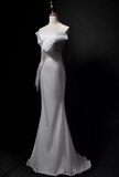 Charming Prom Dress White Strapless Mermaid Gala Dress Evening Dress Formal Dress HZ0319