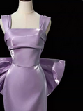 Pretty Prom Dress Square Neck Mermaid Gala Dress Evening Dress Formal Dress with Trian HZ0319