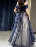New Arrival Prom Dress Off Shoulder Pleated Tulle Gala Dress Evening Dress Formal Dress HZ0319