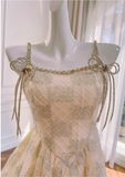 Chic Spaghetti Strap Beading A-line Tulle Party Dresses Homecoming Dresses, HZ0319