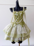 New Fashion Green Appliqued A-line Tiered Party Dresses Homecoming Dresses, HZ0319