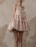 New Fashion Champagne A-line Tulle Short Party Dress Homecoming Dresses HZ0319