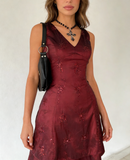 Vintage V Neck A-Line Short Party Dress Elegant Cocktail Dress, HZ0319