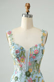 New Fashion Floral Embroidery Design A-line Strap Short Homecoming Dress, HZ0319