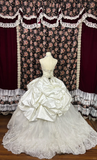 Retro Sweetheart Spaghetti Strap A-Line Satin Quinceanera Dresses Sweet 18 Birthday Ball Gowns, HZ0319