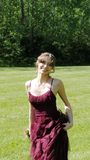 Burgundy Spaghetti Straps Sheath Ruffles Long Prom Dresses Evening Gowns, HZ0319