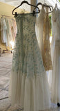 Lovely Strapless A-Line Chiffon Printed Long Party Dresses Birthday Outfits, HZ0319