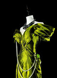 Bright Green Off Shoulder Mermaid Satin Vintage Long Evening Party Dress, HZ0319