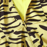 Yellow Leopard Print Off-the-shoulder Design Sheath Party Dress, HZ0319