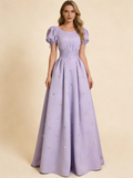 New Arrival Prom Dress A Line Crew Neck Pleated Gala Dress Formal Dress Evening Dress HZ0319