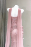 Shiny Prom Dress Sweetheart Pleated Tulle Mermaid Prom Gown Evening Dress Party Dress HZ0319